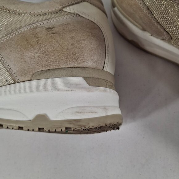 Nero Giardini Italian Fashion Sneakers Women  Sz38(7.5) Gold Sparkle MSRP $240 - Picture 11 of 16
